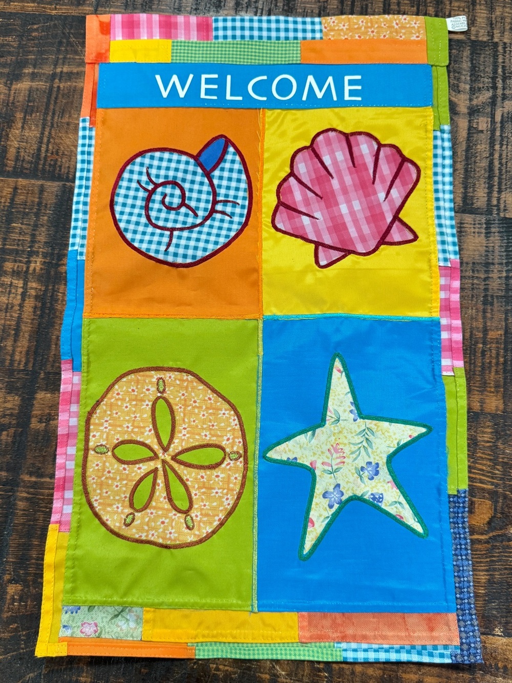 Welcome Seashell Garden Flag